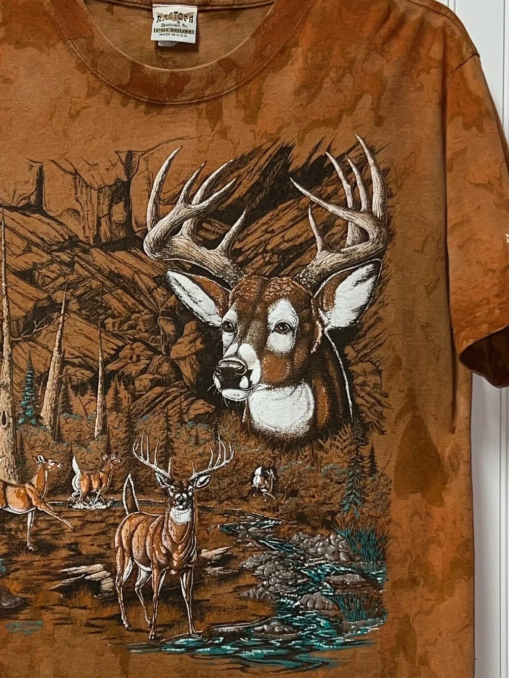 90s Ragtops Whitetail Buck Deer Shirt L Heavyweight Vintage